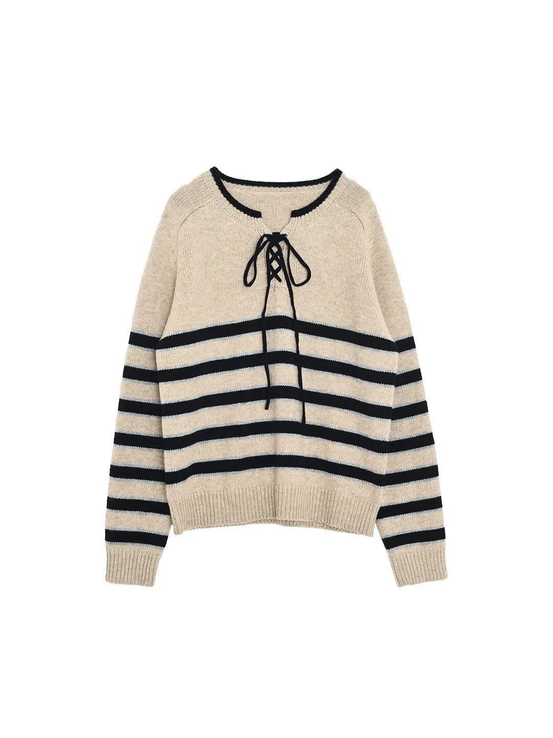 Emberlynn Round Neck Stripe Sweater