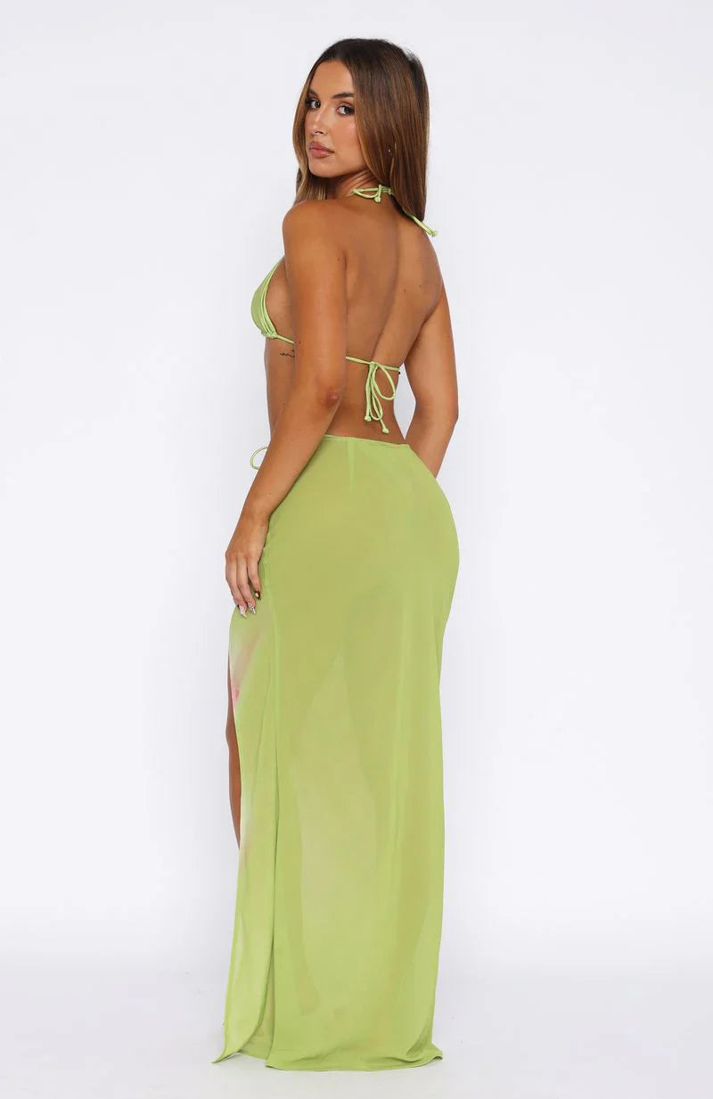 Paradise Palms Maxi Skirt Citrus Bloom
